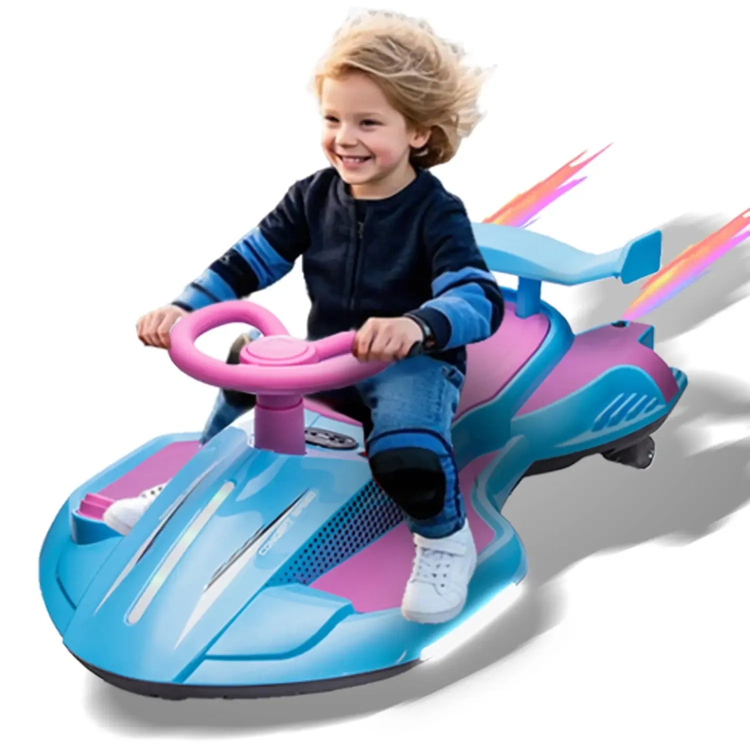 Carrinho Elétrico Infantil com Giro 360°, Luzes Frontais e Laterais (+ BRINDE EXCLUSIVO)